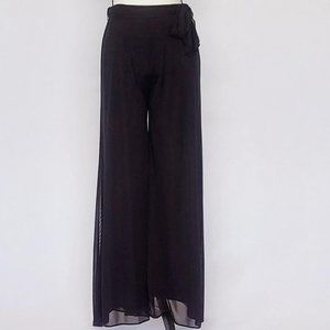 Jubulani Women's Tie Waist Wide Leg Flowy Mesh Pants Size Small NWOT